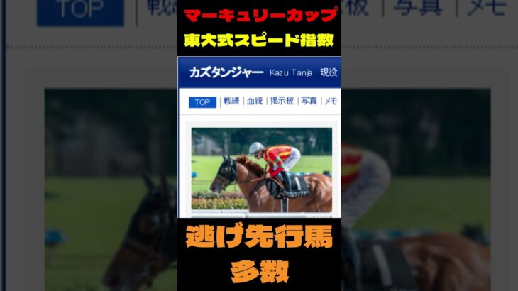 【マーキュリーカップ２０２５】東大式スピード指数による競馬予想