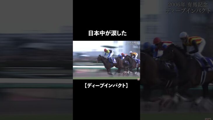 日本中が涙した「ディープインパクト」#ディープインパクト#武豊 #競馬 #中央競馬 #競馬予想 #地方競馬 #競馬女子