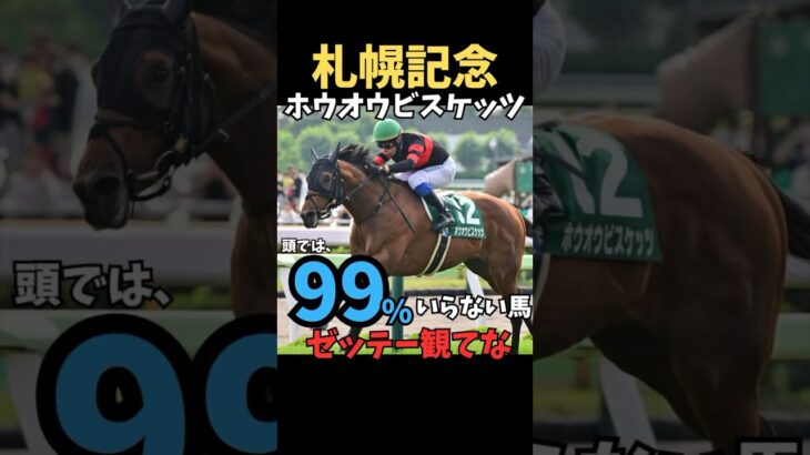 【札幌記念2025】頭では99％いらない馬/ホウオウビスケッツ#競馬 #札幌記念 #ホウオウビスケッツ #競馬 #競馬予想 #中央競馬予想 #shorts