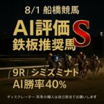 (2分解説)【0801船橋競馬AI予想ダイジェスト】AI評価Sランク！死角なき「鉄板馬」と複勝率76%の「軸馬」を徹底解説！#船橋競馬#地方競馬#AI予想#競馬#競馬AI#お買い得馬