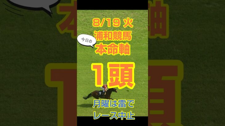 【今日の競馬予想】8月19日、火曜日の浦和競馬の本命予想  #競馬 #地方競馬予想 #競馬予想 #南関東競馬