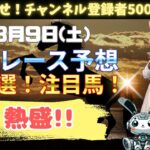 【競馬予想】8月9日(土) 厳選！注目馬紹介！【競馬】