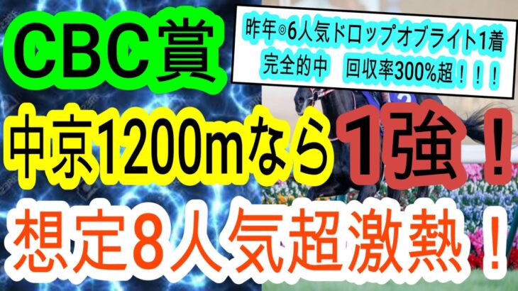 【競馬予想】CBC賞2025　2年連続完全的中へ確信！　適性ドンピシャな中京の鬼が再び激走します！！