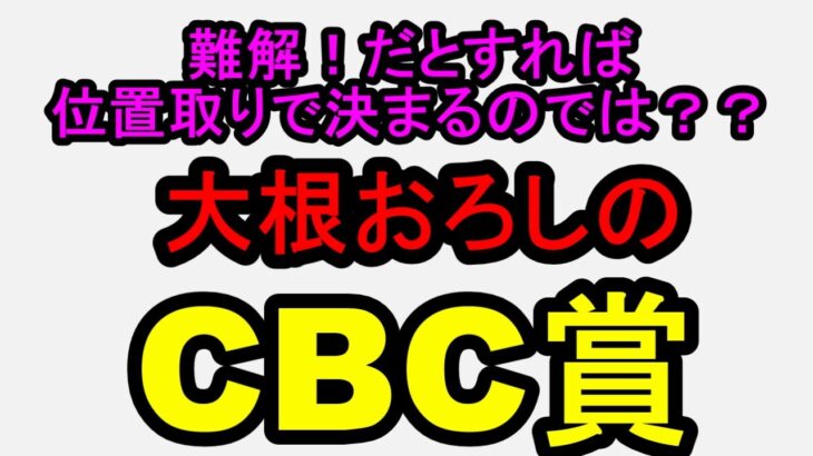 CBC賞2025！ハンデなら位置取りが肝【競馬予想】