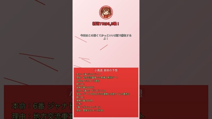 【レパードS】小鳥遊美咲の競馬予想！！！！