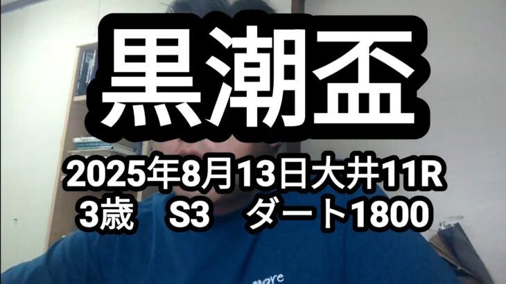 【地方競馬予想】黒潮盃 S3（2025年8月13日大井11R 3歳）予想