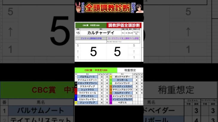 #カルチャーデイ　#cbc賞2025 #競馬予想ハイライト #全頭診断