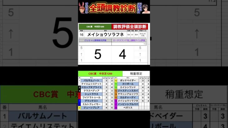 #cbc賞2025 #競馬予想ハイライト #全頭診断  #メイショウソラフネ　#インビンシブルパパ