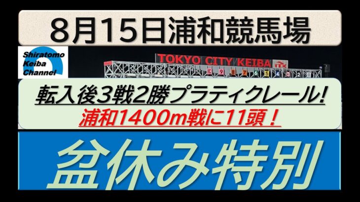 【競馬予想】盆休み特別～２０２５年８月１５日 浦和競馬場 ：８－２４
