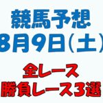 【競馬予想】８月９日（土）全レース予想／厳選３レース(平場予想・重賞予想)